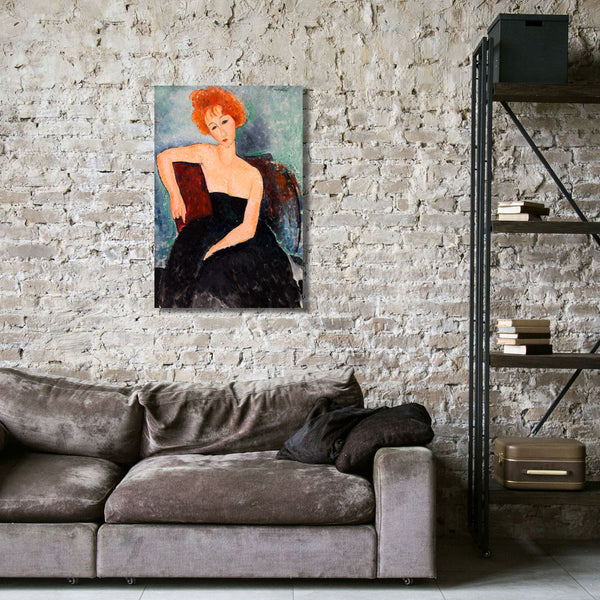 Redheaded Girl in Evening Dress, Reproduction