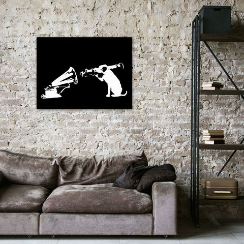 Banksy, Gramophone Dog, Graffiti