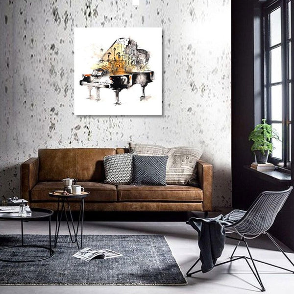 Piano, Abstract Painting