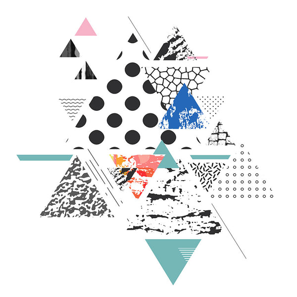 Memphis Style Abstract Design, Digital Art