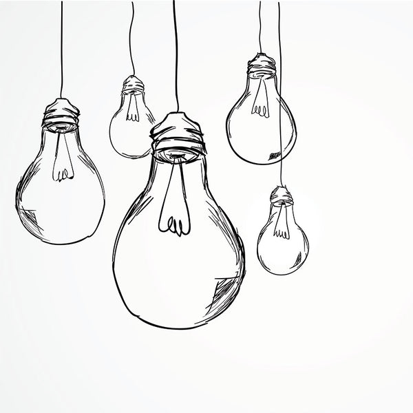 Light Bulbs Sketch, Minimalism