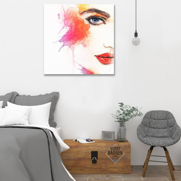 Woman's Portrait, Watercolor Art