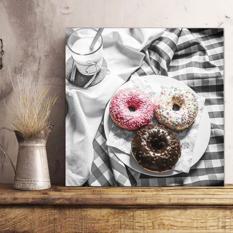 Donuts, Black/White Photo in Retro style