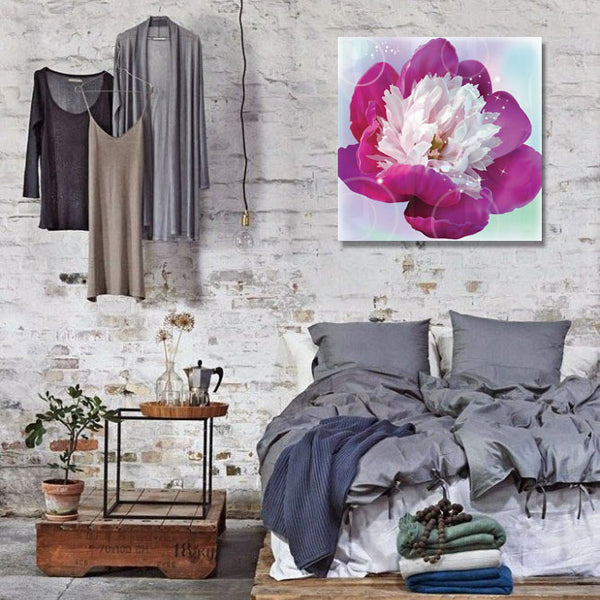Pink Flower Peony, Digital Art