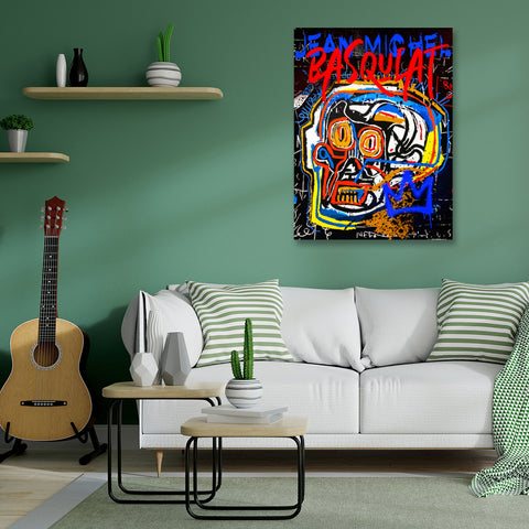 Skull in Grunge Graffiti Style, Pop Art Poster