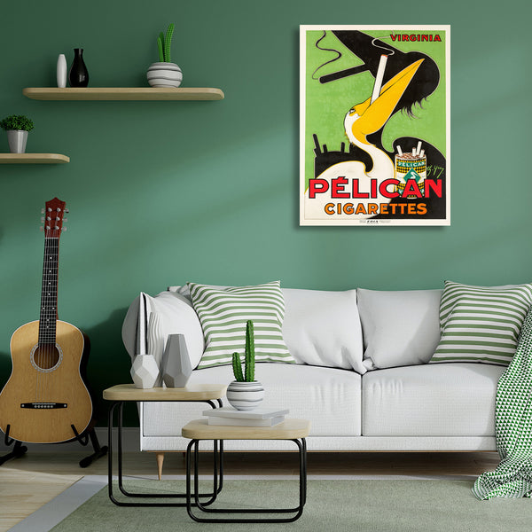 Pelican Cigarettes, Vintage Poster