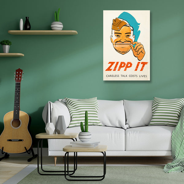 ZIPP IT, Vintage Propaganda Poster