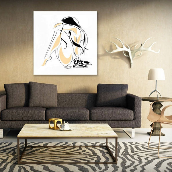 Sexy Woman Sketch – Extra Large Metal Art