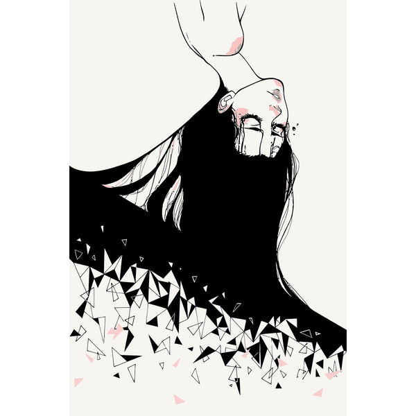 Abstract Black/White Woman Portrait, Digital Art