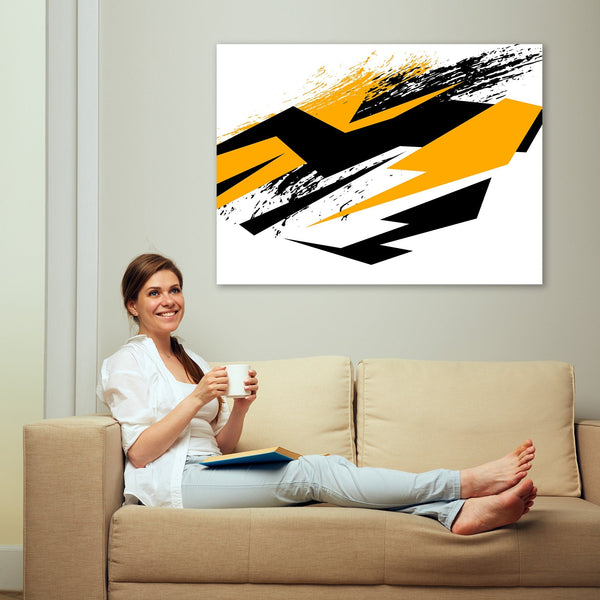 Abstract Black/Yellow Composition, Digital art