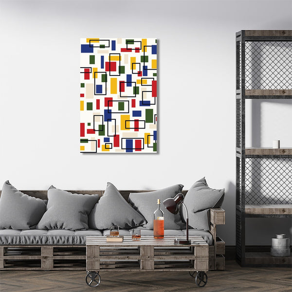 Abstract Composition in Piet Mondrian style, Digital Version