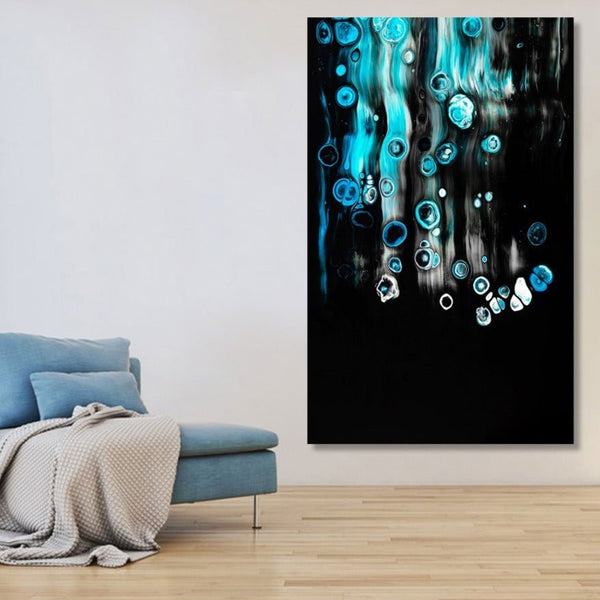 Abstract Composition on Black, Digital Art