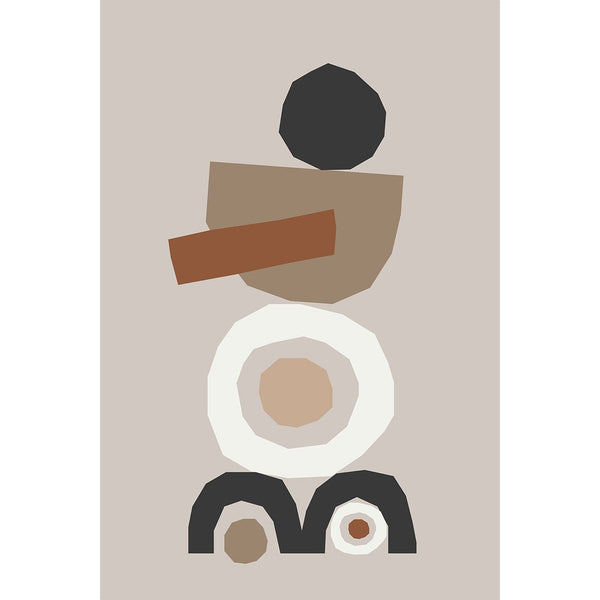 Abstract Composition On White Background, Digital Art