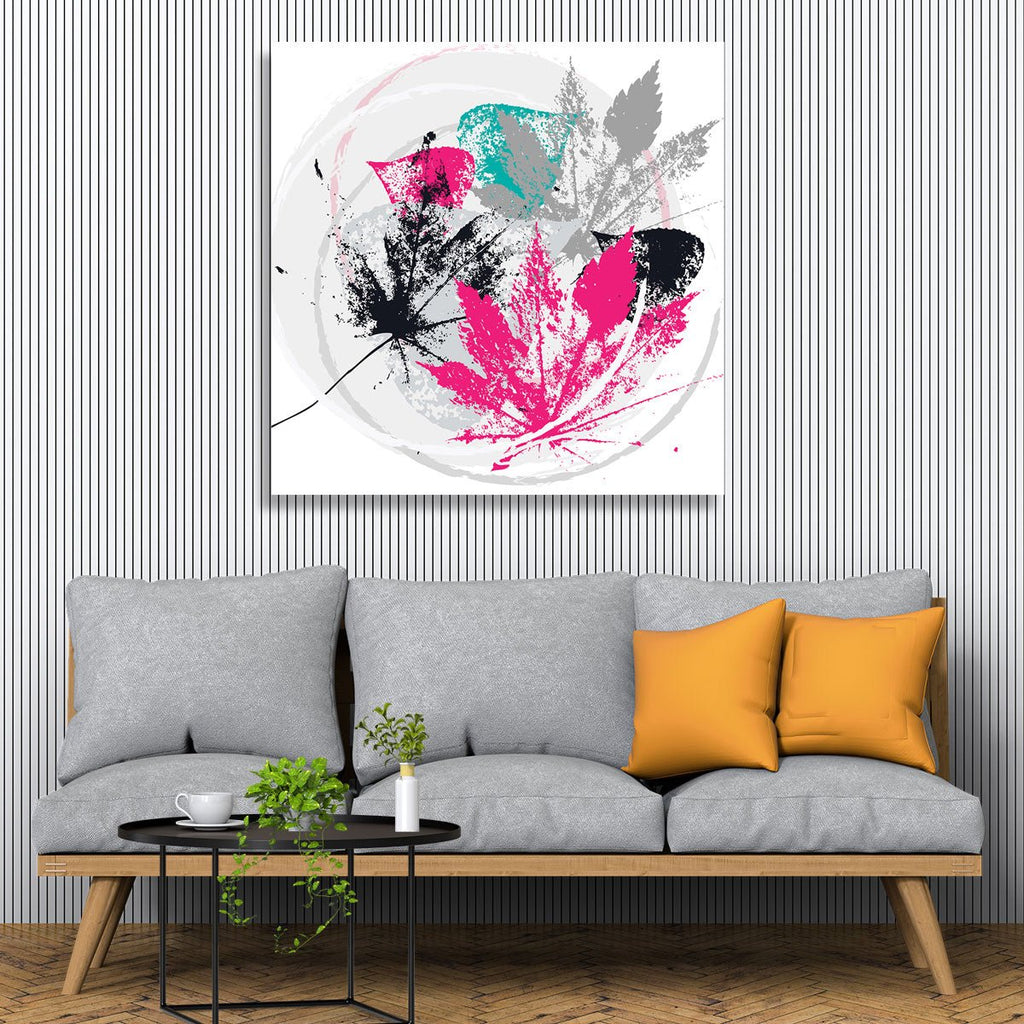 Abstract Composition With Leaves, Digital Art
