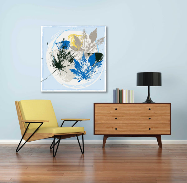 Abstract Composition With Leaves, Digital Art