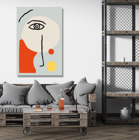 Abstract Face in Matisse Style, Digital Art