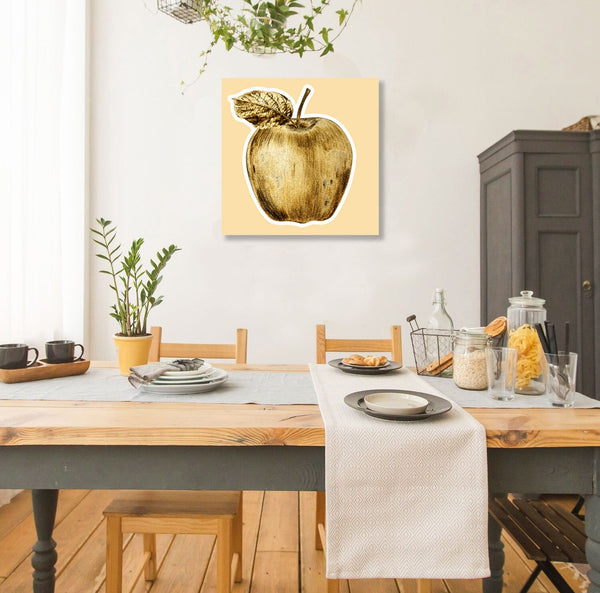 Abstract Gold Apple, Digital Art