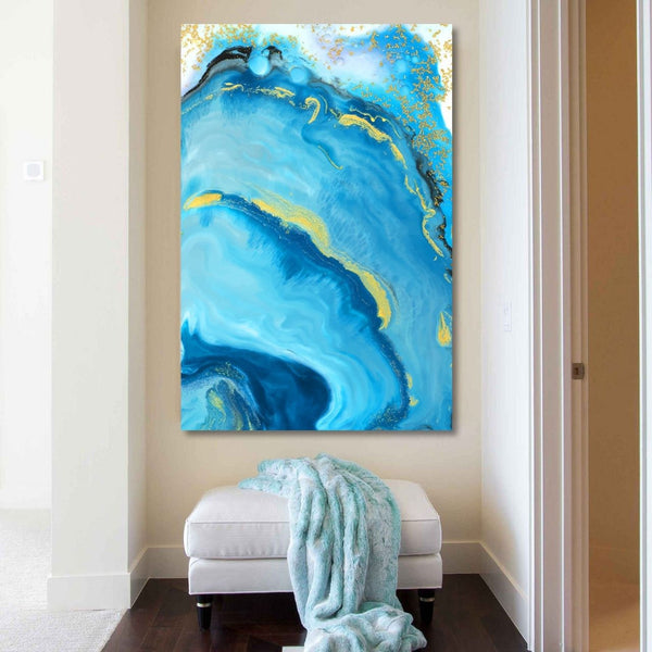 Abstract Marble Pattern in Blue