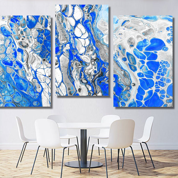 Abstract Marble Pattern in Blue, Digital Art