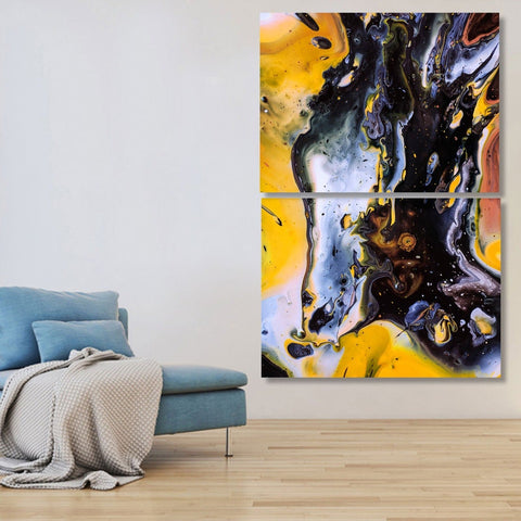 Abstract Marble Pattern in Yellow