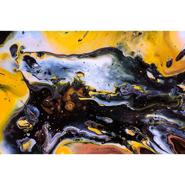 Abstract Marble Pattern in Yellow