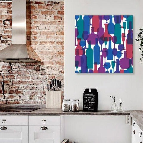 Abstract Multi-color Bottles, Digital Art