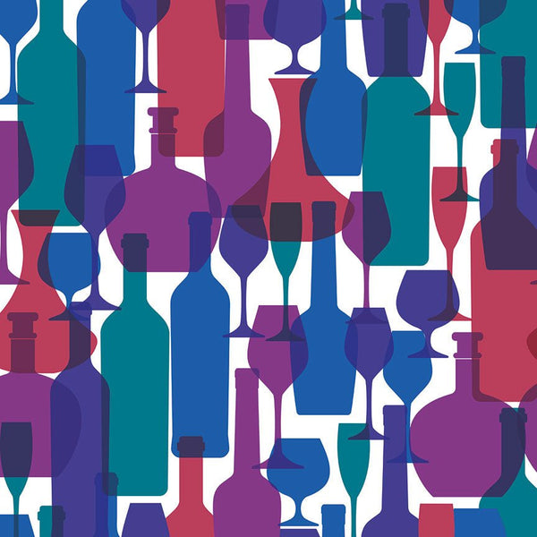 Abstract Multi-color Bottles, Digital Art