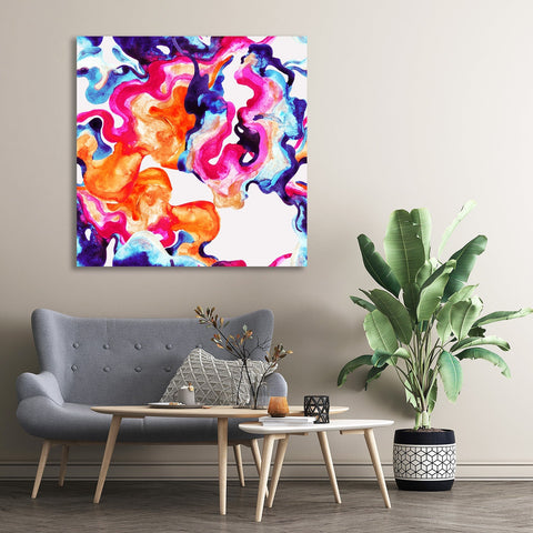 Abstract Multicolor Watercolor Painting