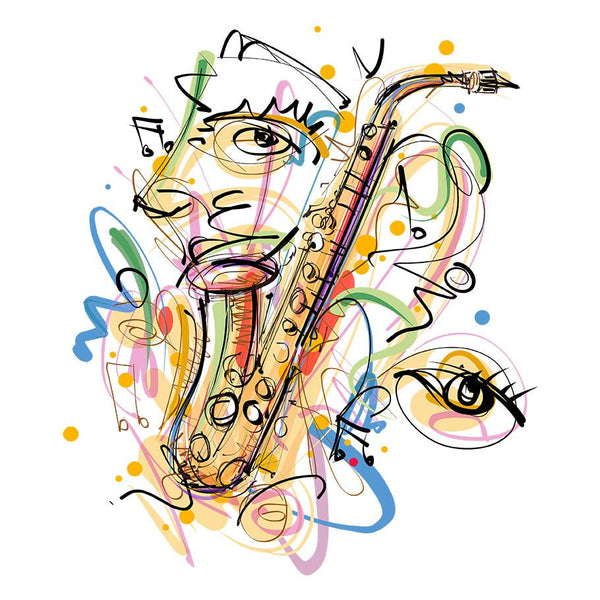 Abstract Musician Portrait, Digital Art