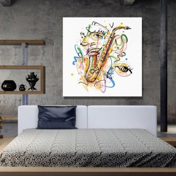 Abstract Musician Portrait, Digital Art