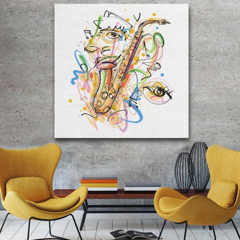 Abstract Musician Portrait, Digital Art