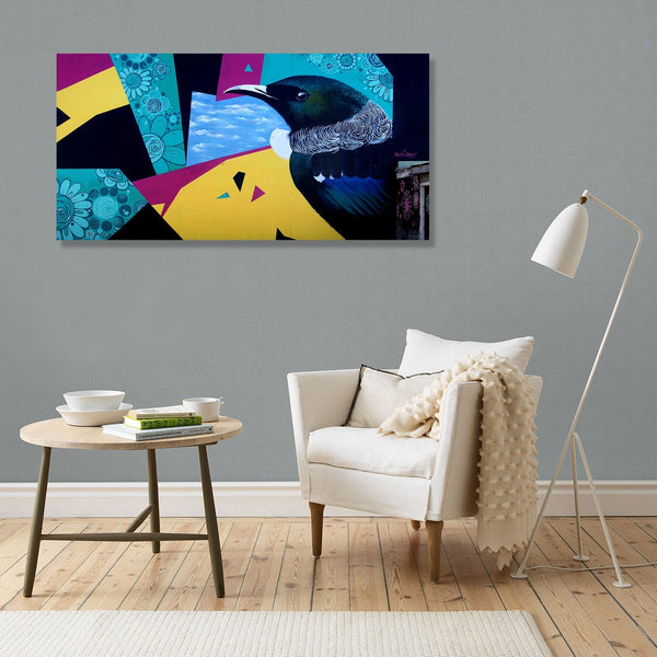 Abstract Painting with Crow, Street Art