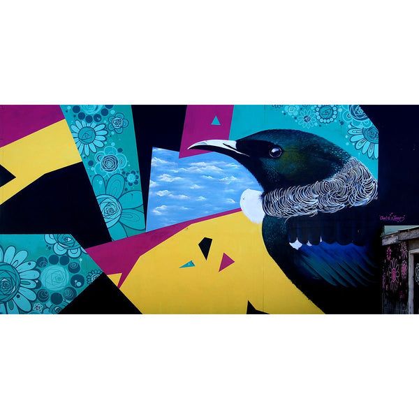 Abstract Painting with Crow, Street Art