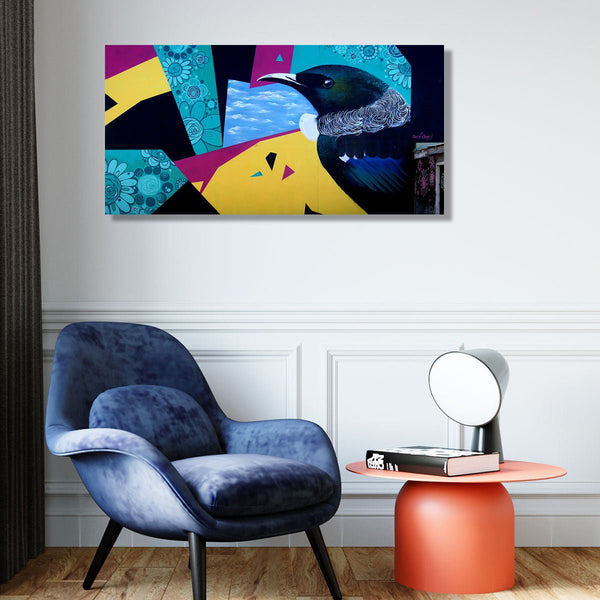 Abstract Painting with Crow, Street Art