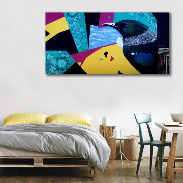 Abstract Painting with Crow, Street Art