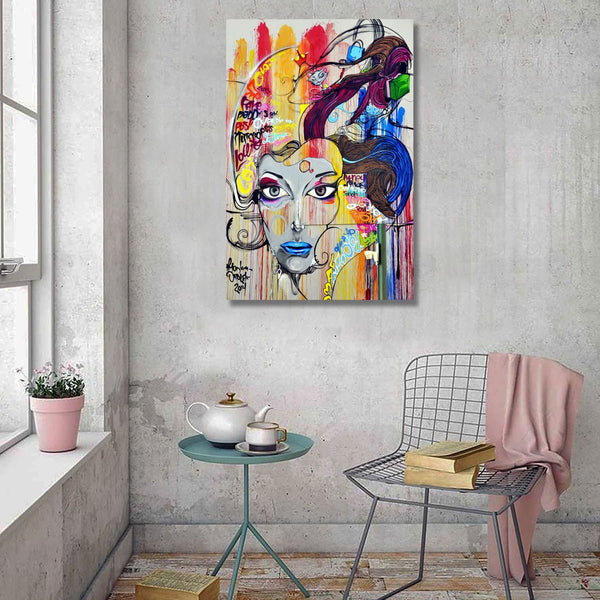 Abstract Woman Face, Street Art