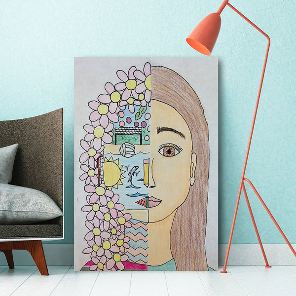 Abstract Woman Portrait, Contemporary Art