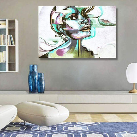 Abstract Woman Portrait, Street Art