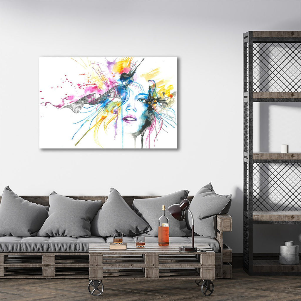 Abstract Woman Portrait 2, Watercolor