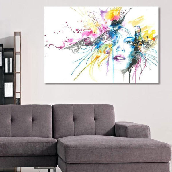 Abstract Woman Portrait 2, Watercolor