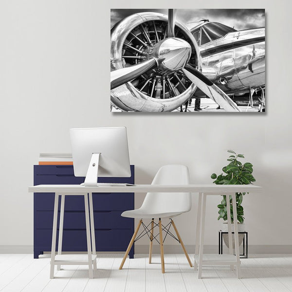 Airplane Jet Turbine Closeup, Photography