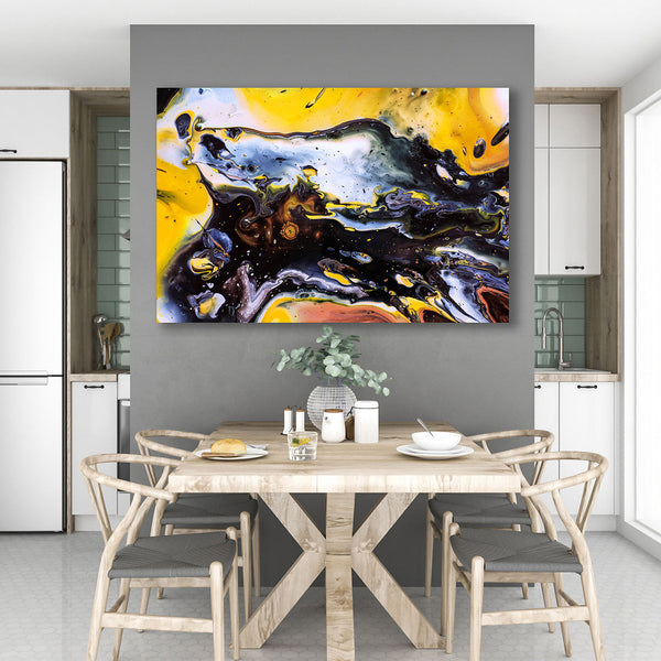 Abstract Marble Pattern in Yellow