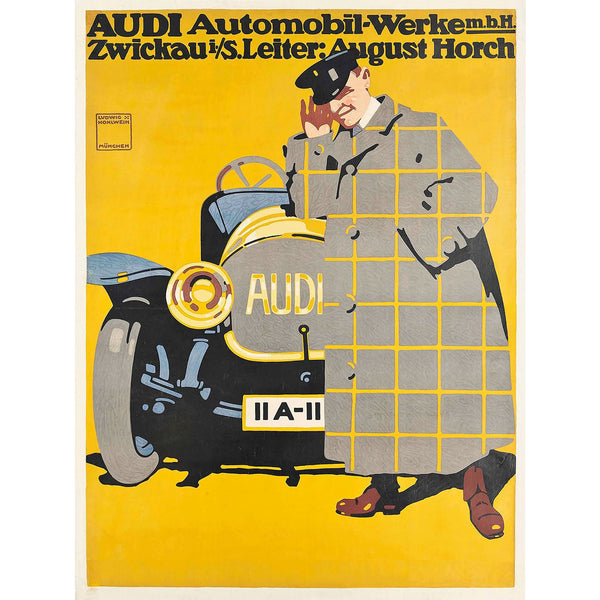 AUDI, Vintage Auto Poster