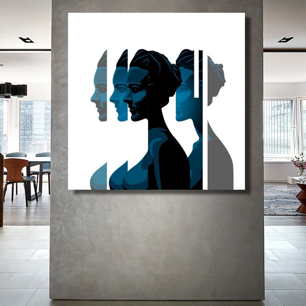 Broken Woman Portrait, Digital art