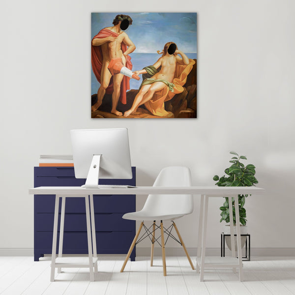 Banksy Bacchus at the Seaside, Modified Painting