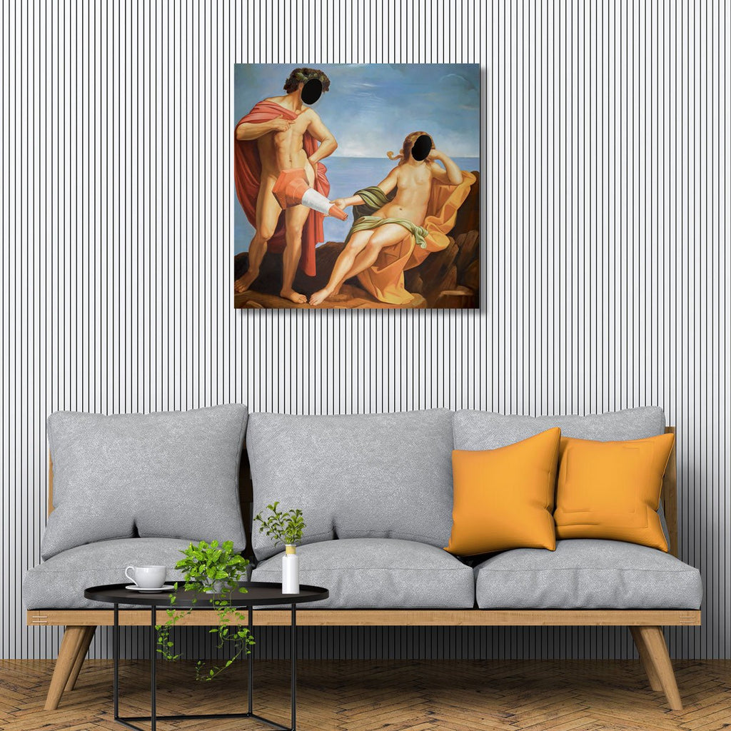 Banksy Bacchus at the Seaside, Modified Painting