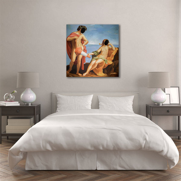 Banksy Bacchus at the Seaside, Modified Painting