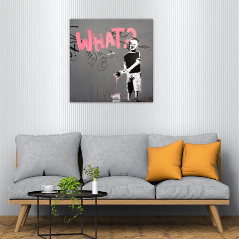 Banksy Boy Paintbrush WHAT?, Graffiti