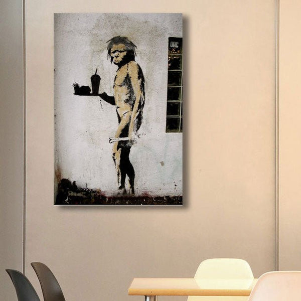 Banksy Caveman, Graffiti