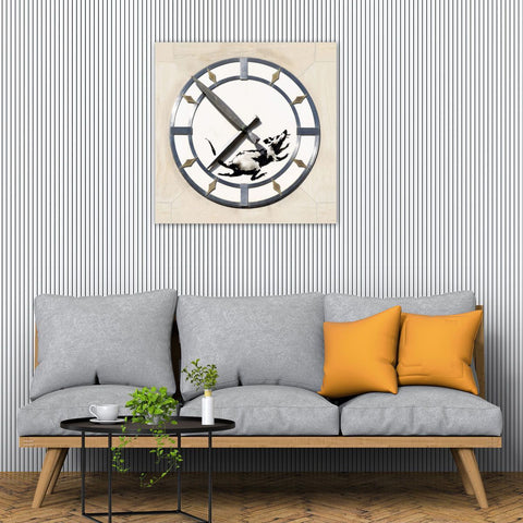 Banksy Clock with Rat (NY), Graffiti